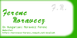 ferenc moravecz business card